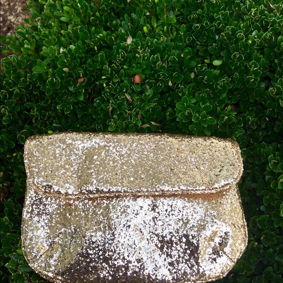 J. Crew Handbags - Jcrew Gold Glitter Crossbody